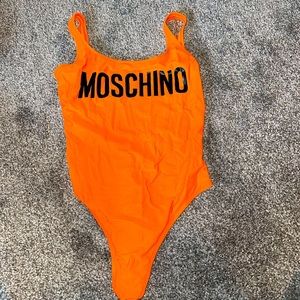 Authenticated Moschino one piece swimsuit. Worn for picture